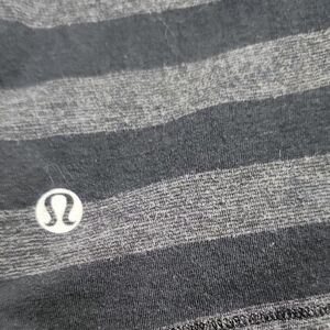 lululemon athletica Black and Gray Striped Top